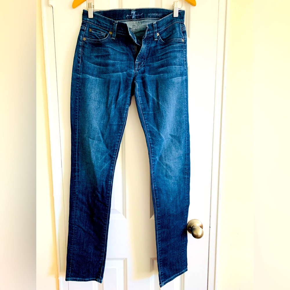 7FAM Roxanne Skinny low-rise ankle jeans